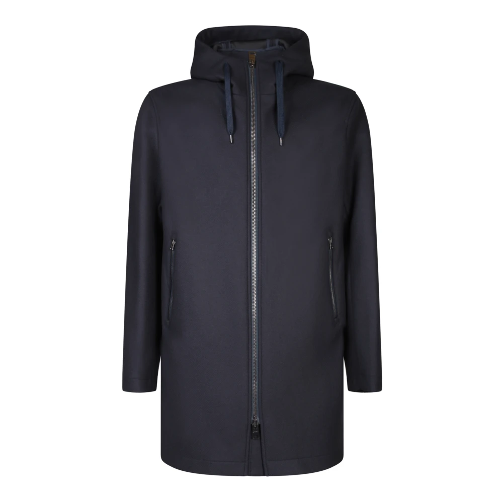 Herno Men's Blue Three-Quarter Coat Stylish Warm - Parkas - 2XL - Coats