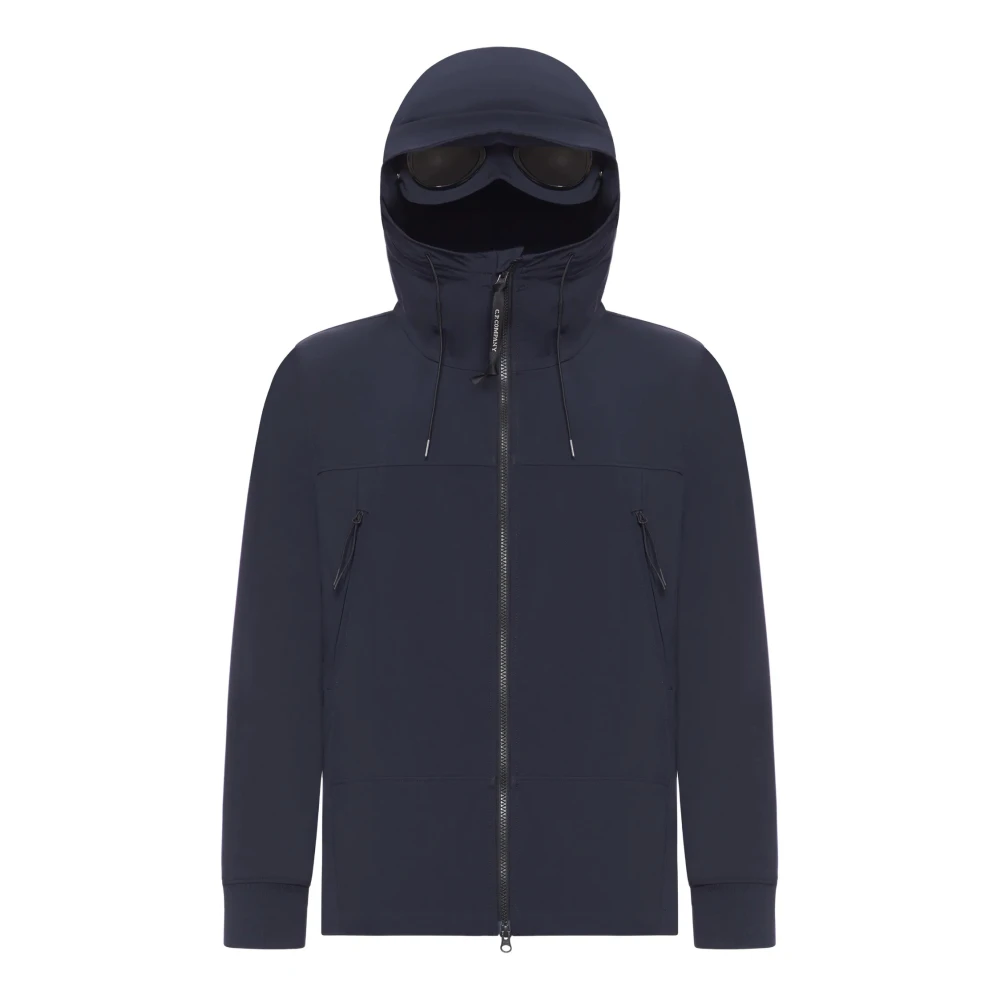 C.p. Company Men's Blue Hooded Zip Jacket