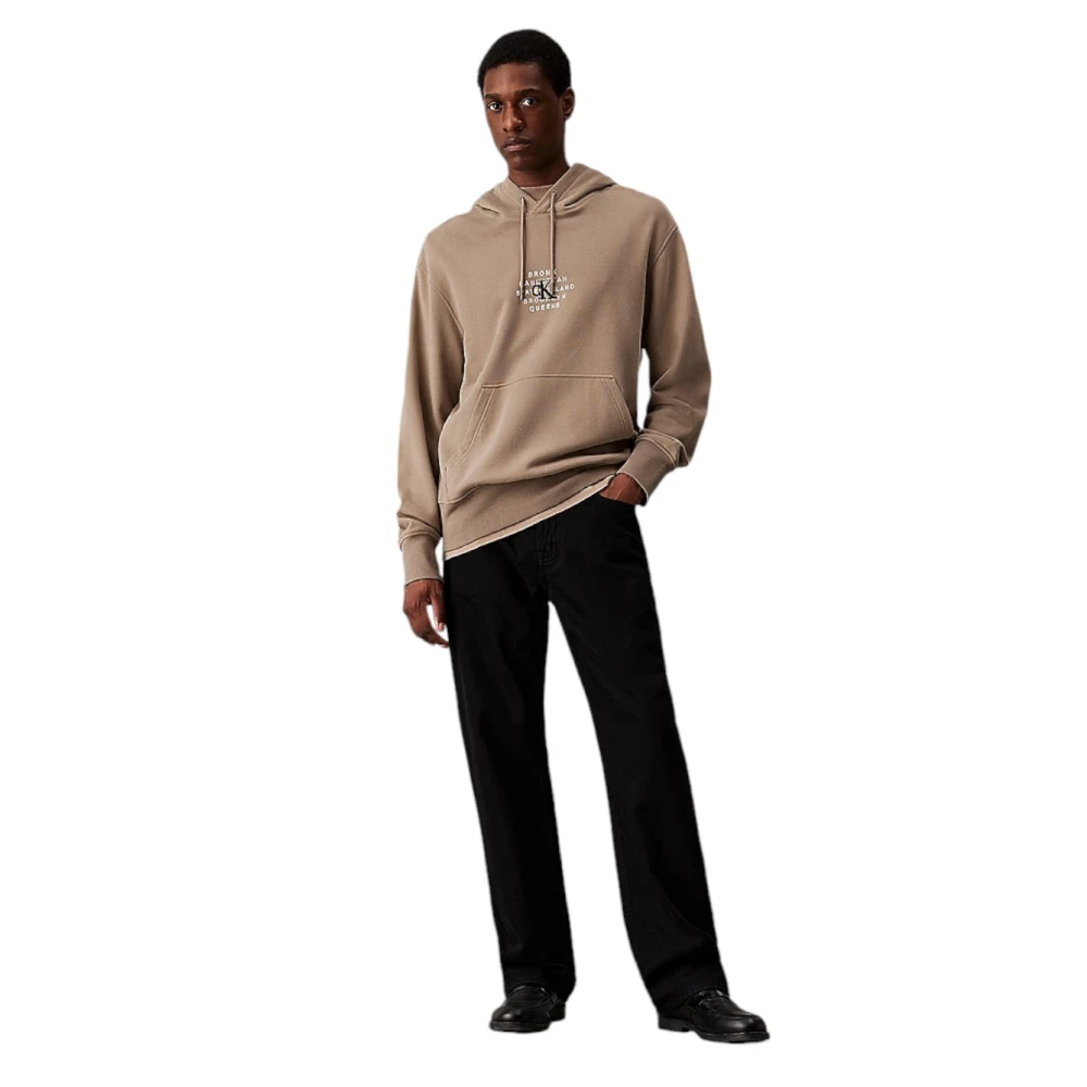 Calvin Klein Stijlvolle Sweatshirt voor Mannen Beige Heren
