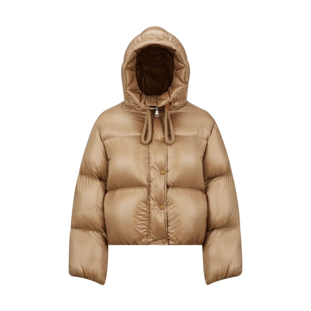 Moncler Beige Borey donsjack met capuchon Beige Dames