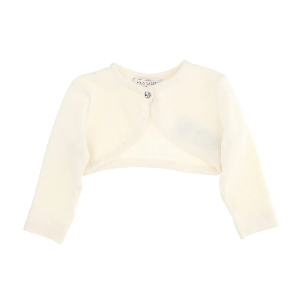 Monnalisa Boys White Kids Cardigans, 18 M, Merino Wool Cardigan