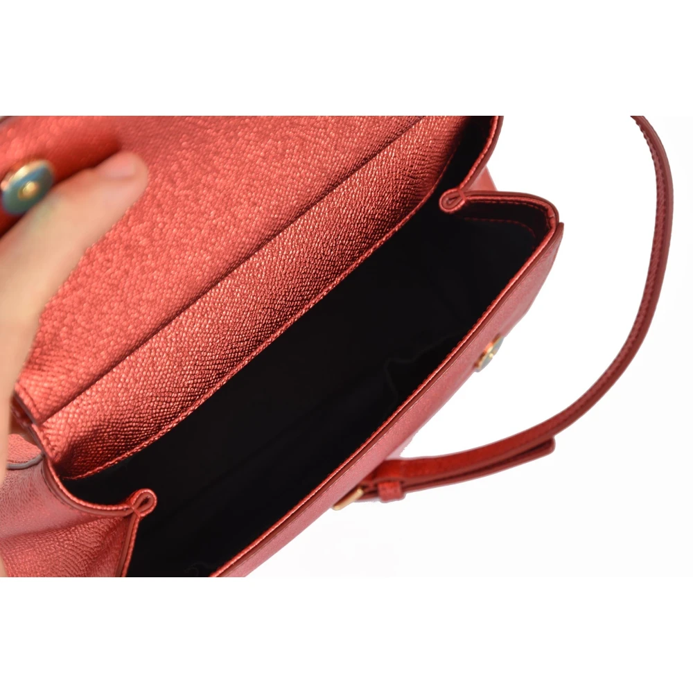 Dolce & Gabbana Rode Leren Sicily Microbag Red Dames