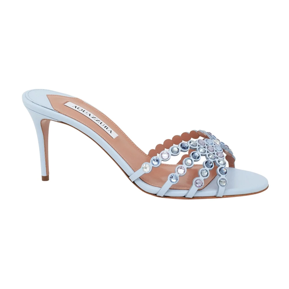 Aquazzura Women's Blue Heeled Mules, 5 Uk, Tequila Sandal 75