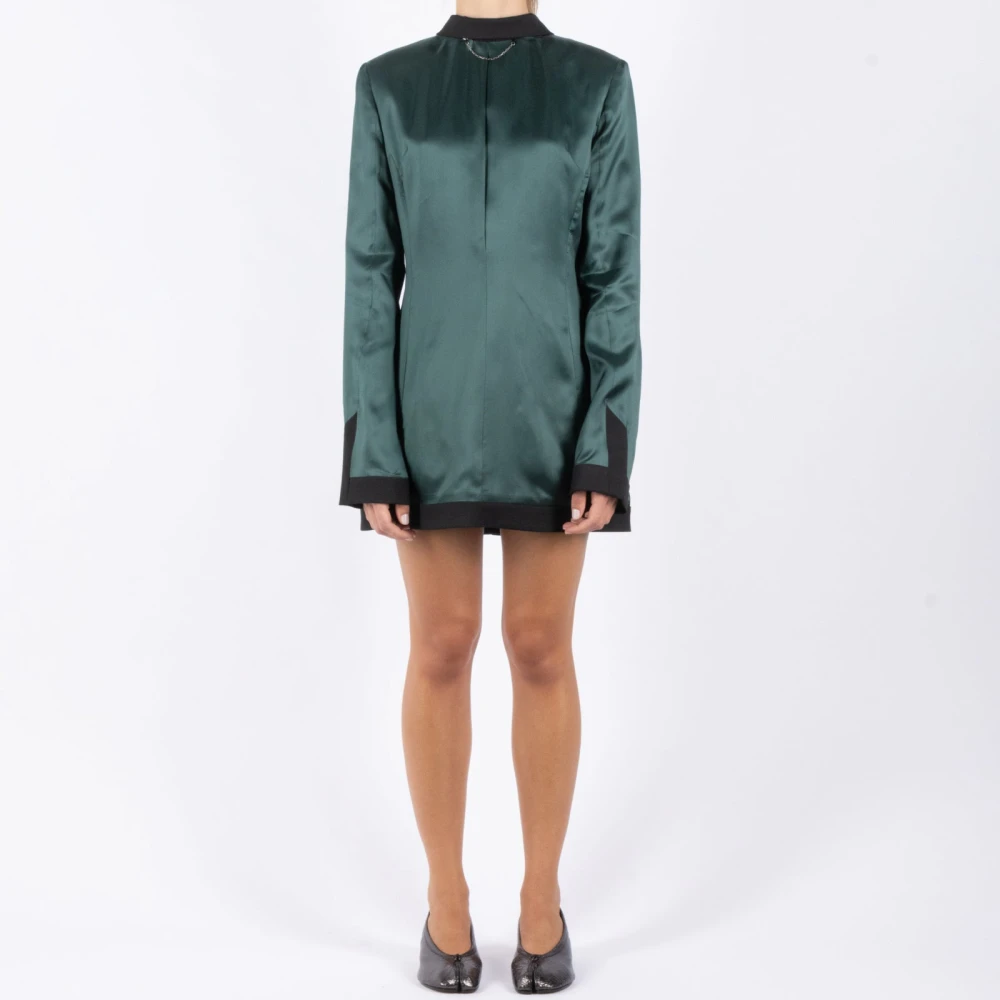 MM6 Maison Margiela Groene Rayon Viscose Jurk Green Dames