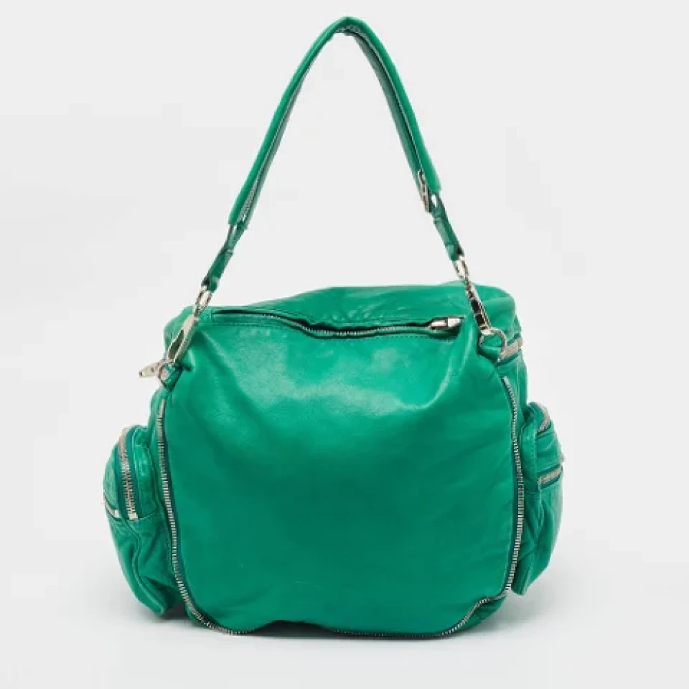 Alexander Wang Pre-owned Leather shoulder-bags Green Dames
