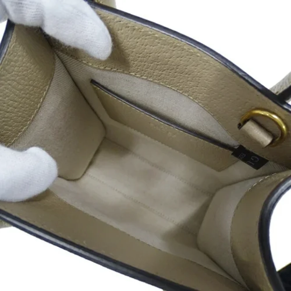 Gucci Vintage Pre-owned Fabric gucci-bags Beige Dames