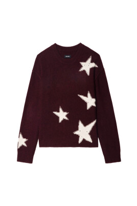 burgundy-star-pattern-cashmere-sweater