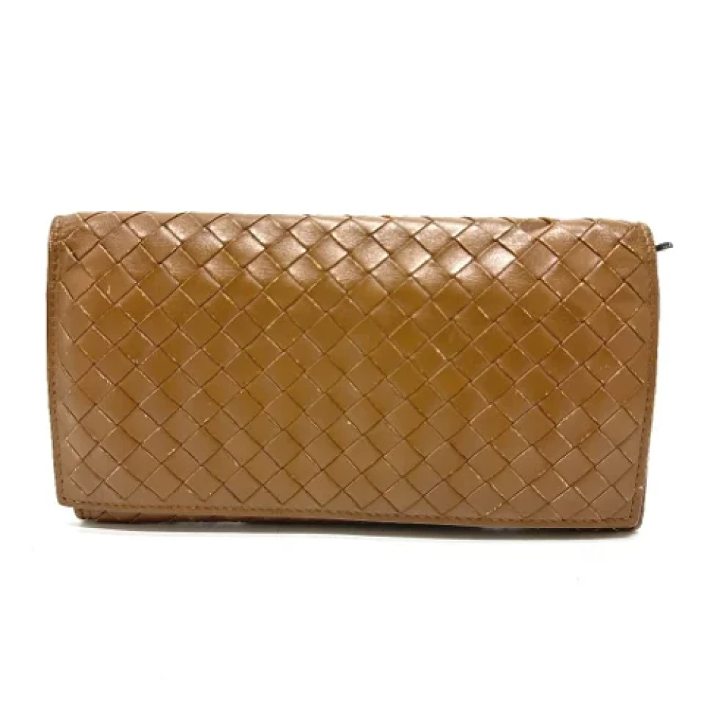 Bottega Veneta Vintage Pre-owned Leather wallets Brown Dames