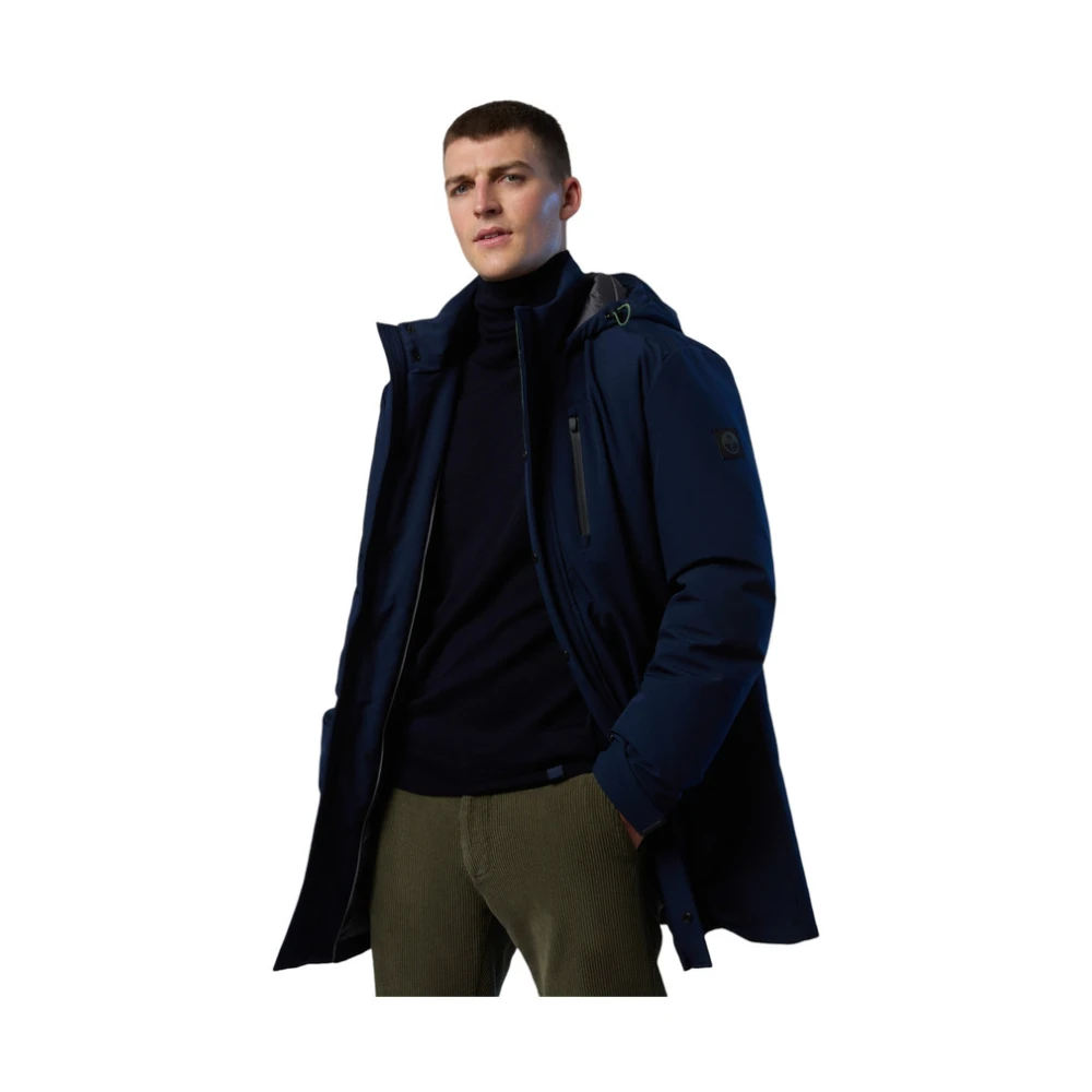 North Sails Parka Met Capuchon Blue Heren