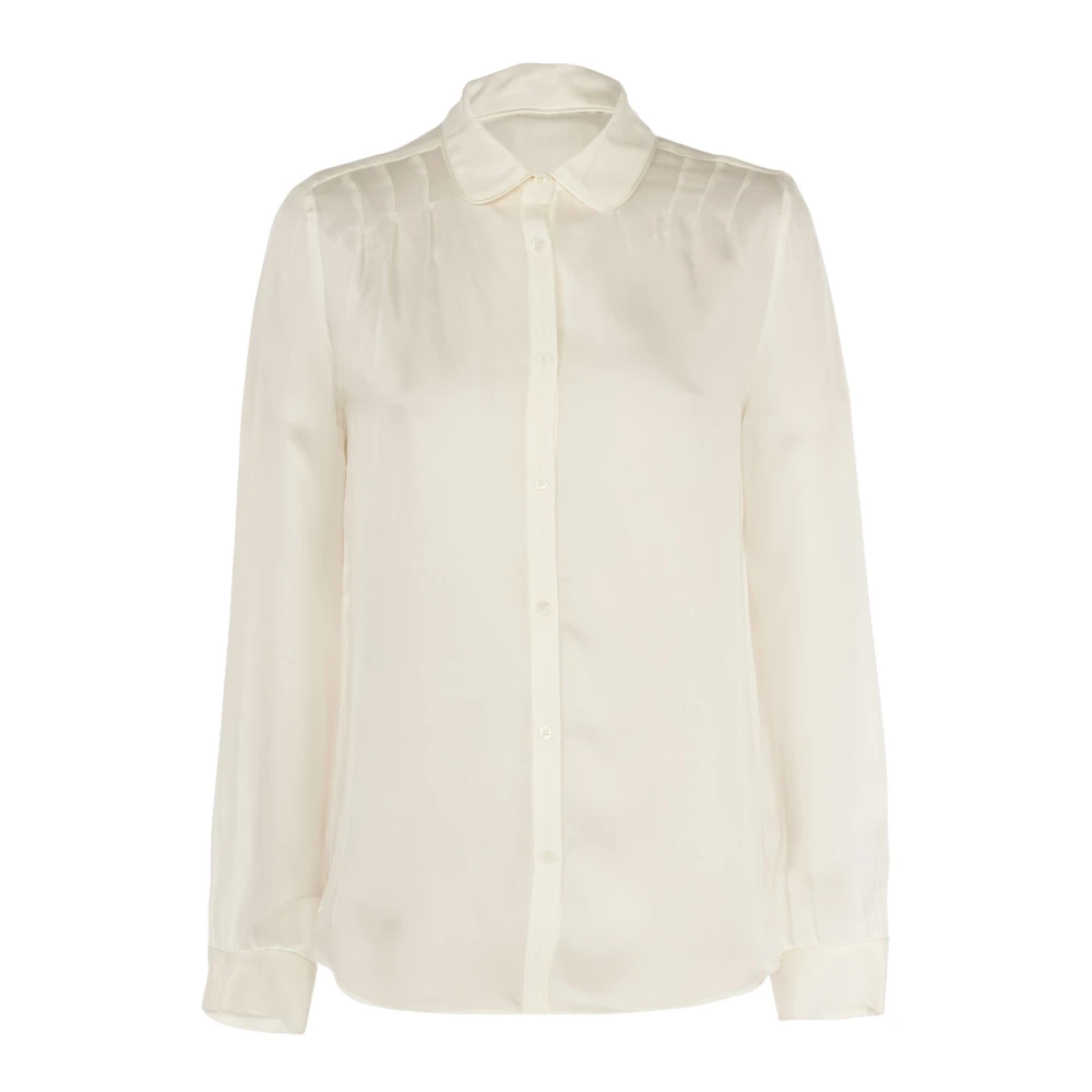Fracomina Witte lange mouwen shirt voor vrouwen White Dames