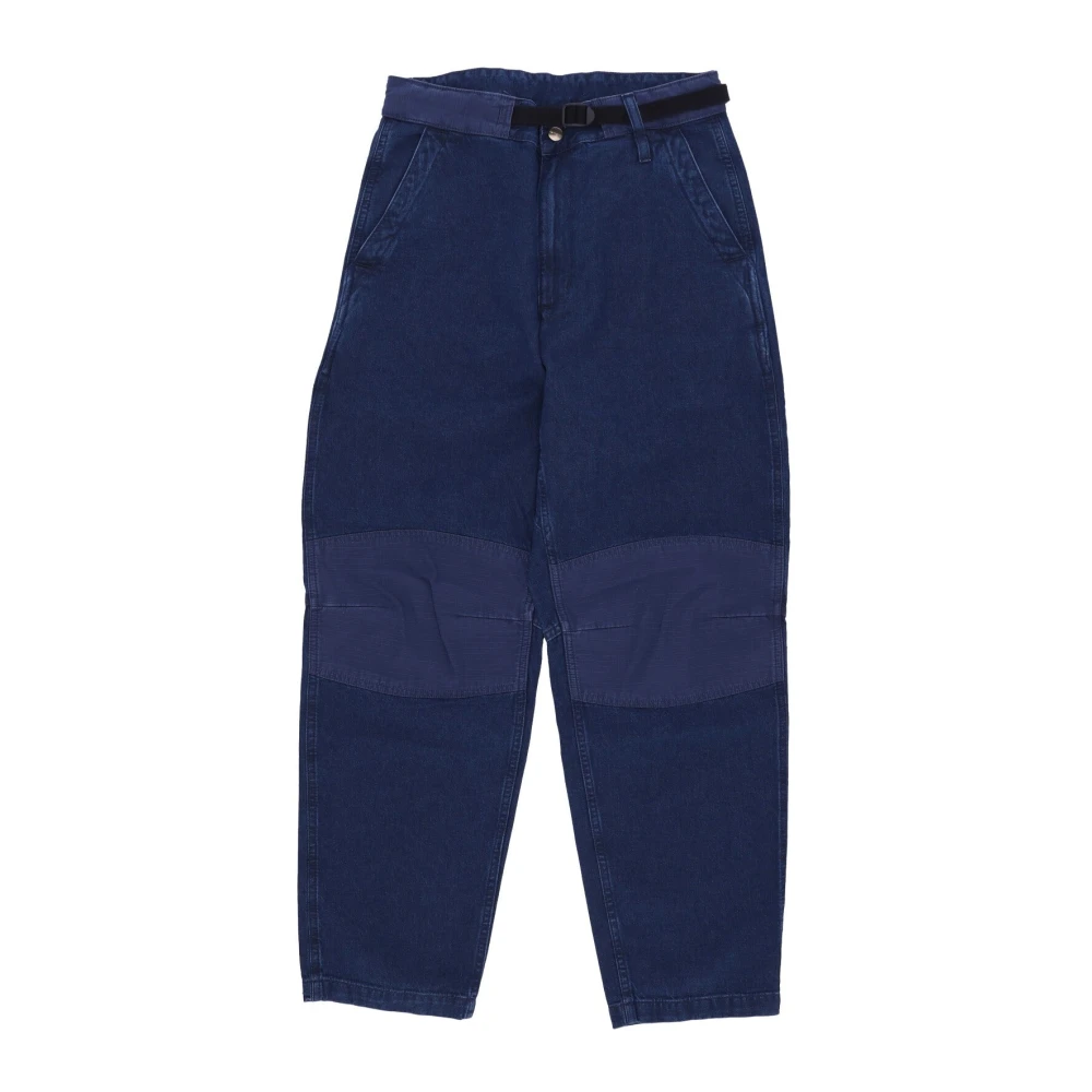 Carhartt WIP Blauwe Stone Washed Lange Herenbroek Blue Heren