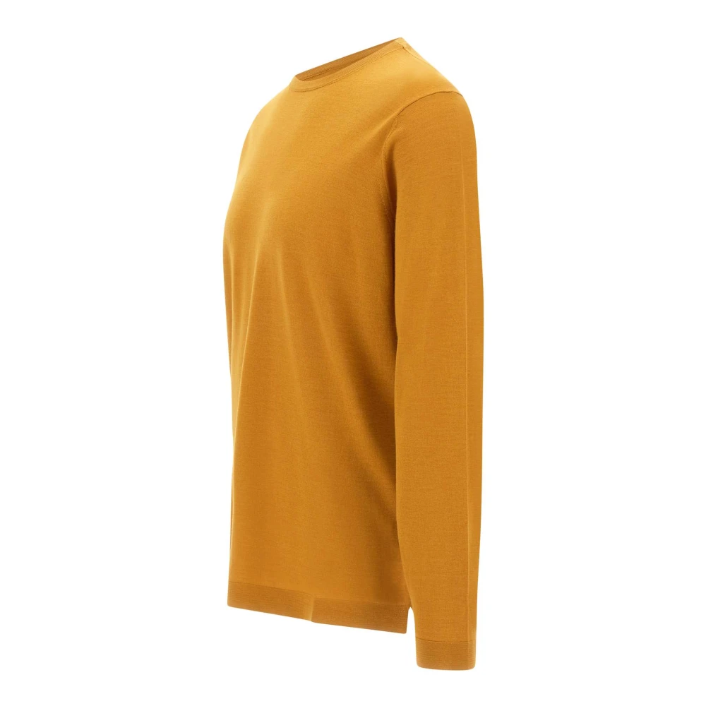 Filippo De Laurentiis Luxe Wol Zijde Kasjmier Trui Yellow Heren