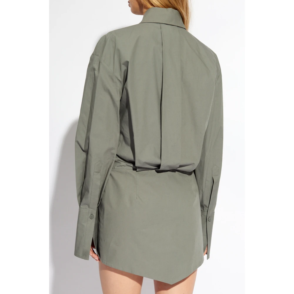 The Attico Jurk met logo Gray Dames