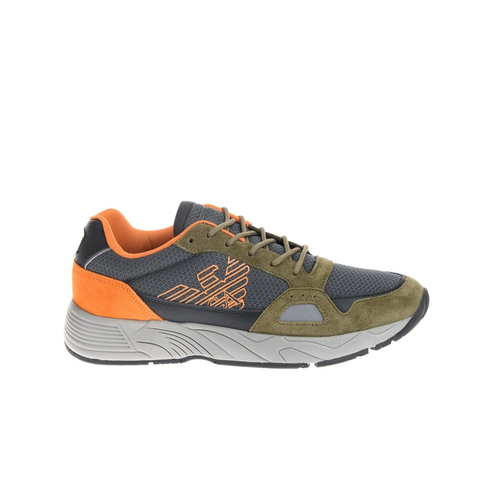 Emporio Armani Grijze Sneakers Heren Schoenen Veelkleurig Multicolor