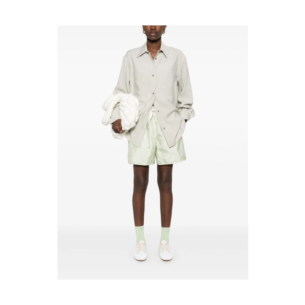 Jil Sander Lichtgroene Shorts met Zakken Green Dames