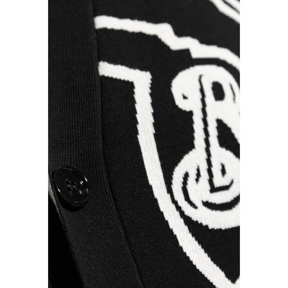 Burberry Cardigan met logo Black Heren