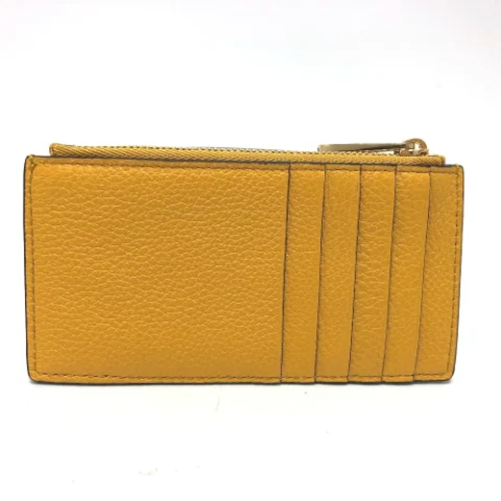 Gucci Vintage Pre-owned Leather wallets Yellow Heren