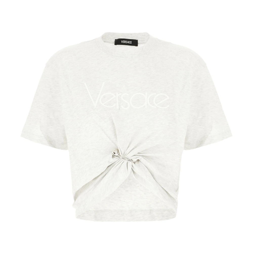 Versace Stijlvol T-shirt voor mannen en vrouwen Gray Dames
