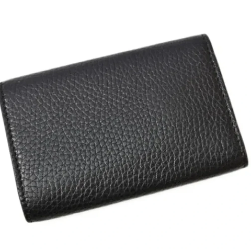 Gucci Vintage Pre-owned Leather key-holders Black Dames