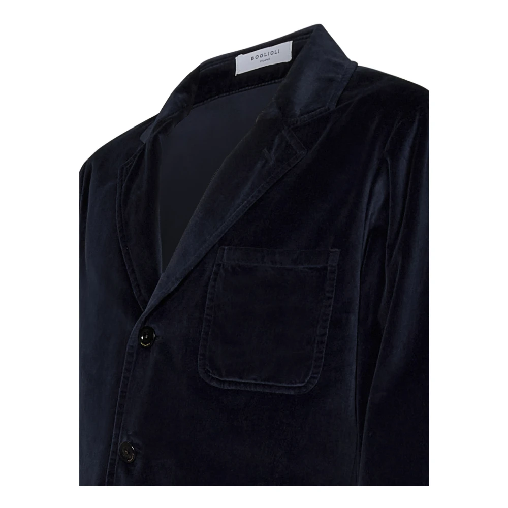 Boglioli Navy Blauw Blazer Katoenen Jas Blue Heren