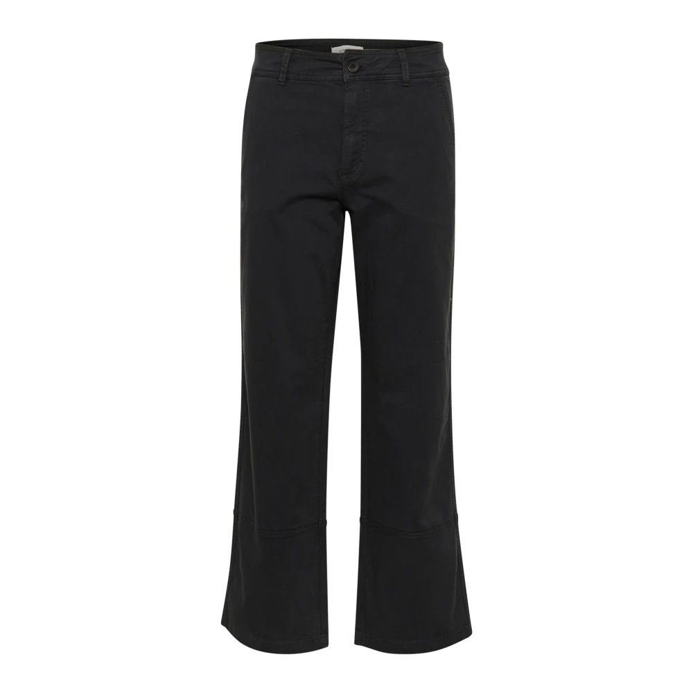 Part Two Klassieke Straight-Leg Blue Graphite Broek Black Dames