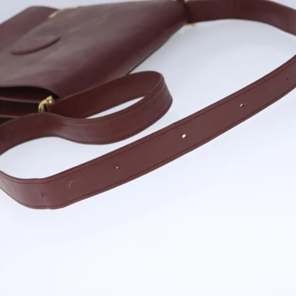 Cartier Vintage Pre-owned Leather shoulder-bags Red Dames