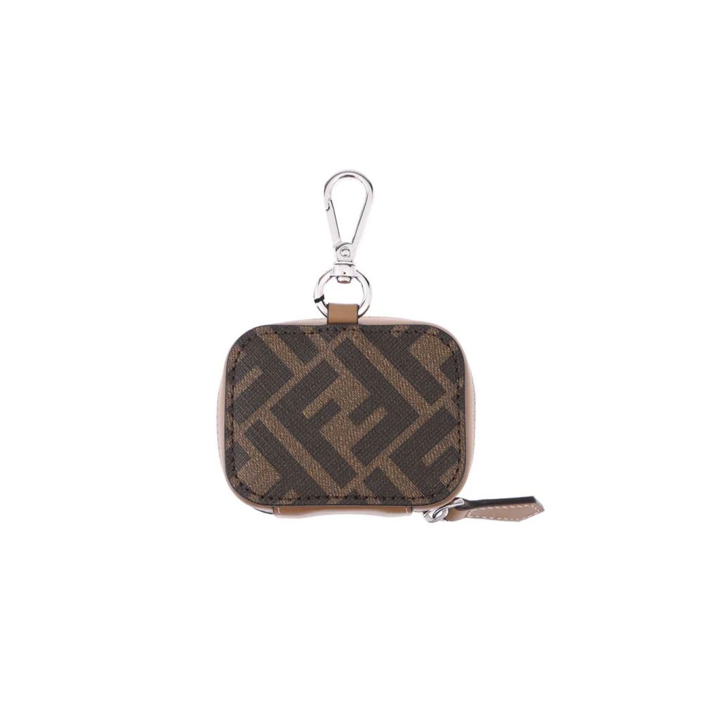 Fendi Monogram Print AirPods Hoesje Brown Heren