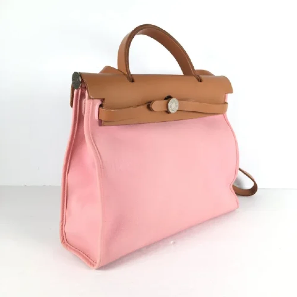 Hermès Vintage Pre-owned Leather handbags Pink Dames