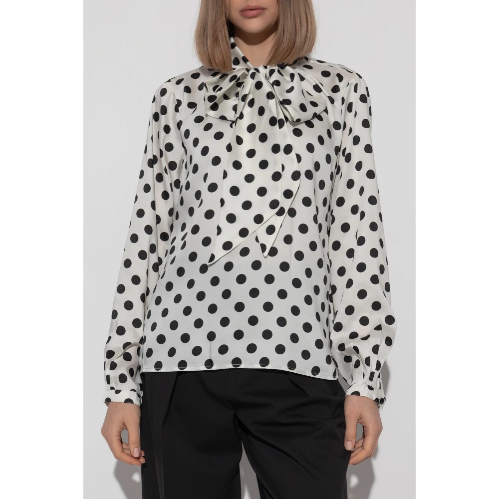 Kate Spade Top met polka dot patroon White Dames
