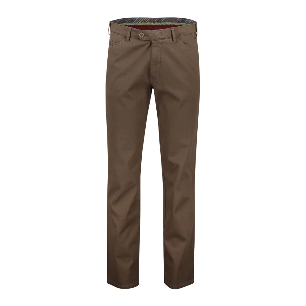 Meyer Katoenen Bruine Broek Brown Heren