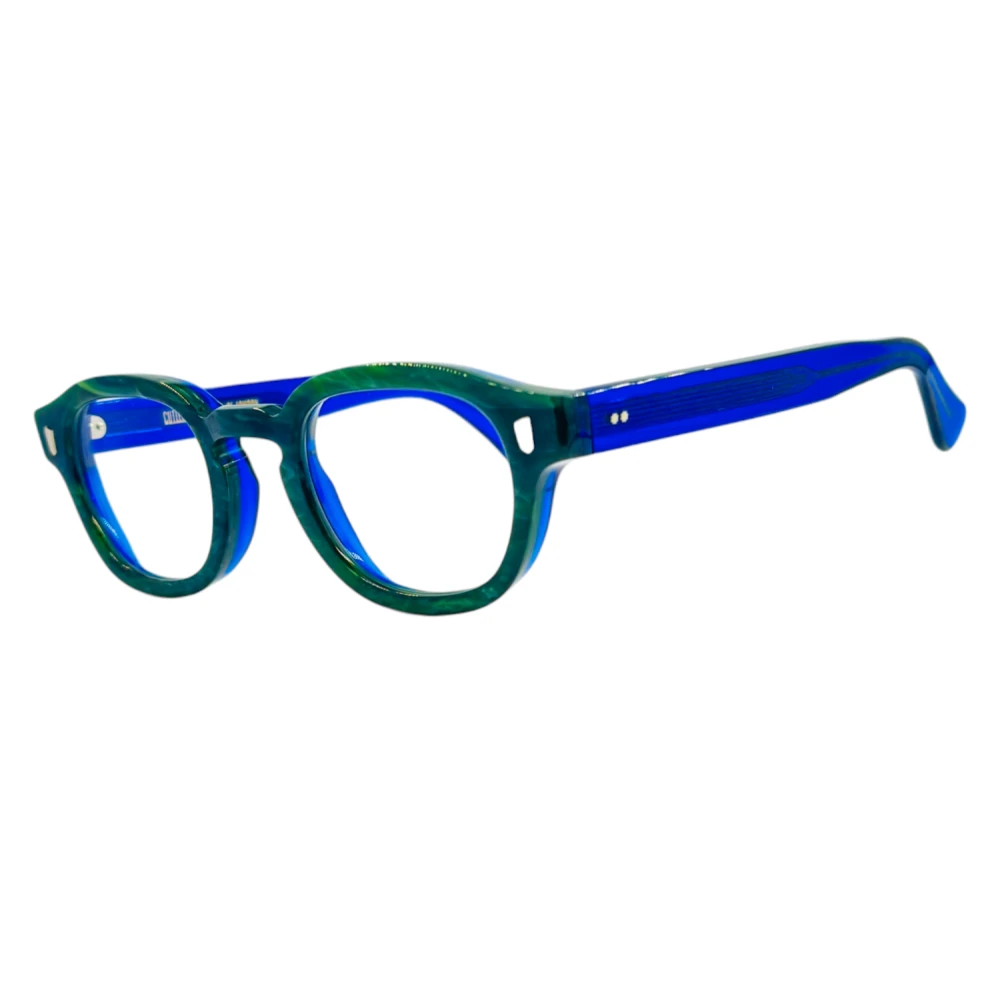 Cutler And Gross Retro Vierkante Bril Blauw Groen Marmer Blue Unisex