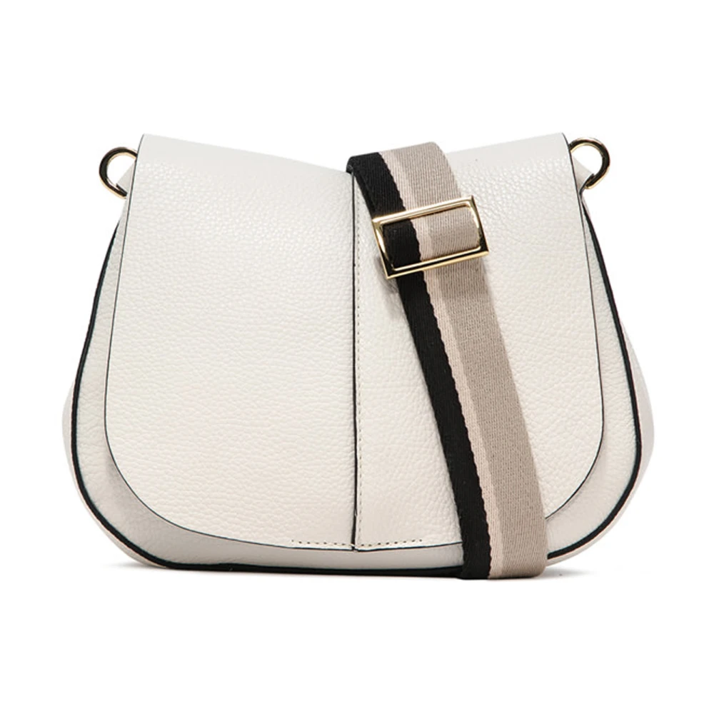 Gianni Chiarini Helena Ronde Leren Tas Beige Dames