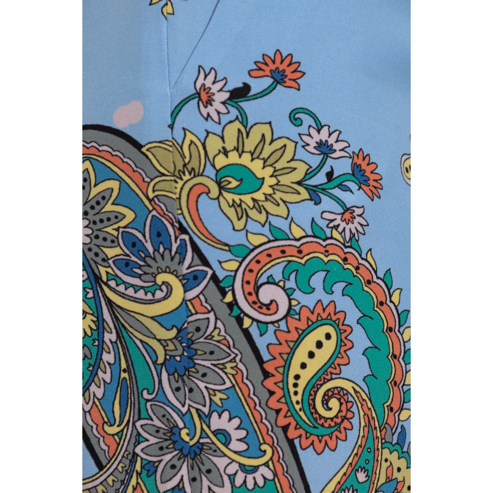 ETRO Zijden broek Blue Dames