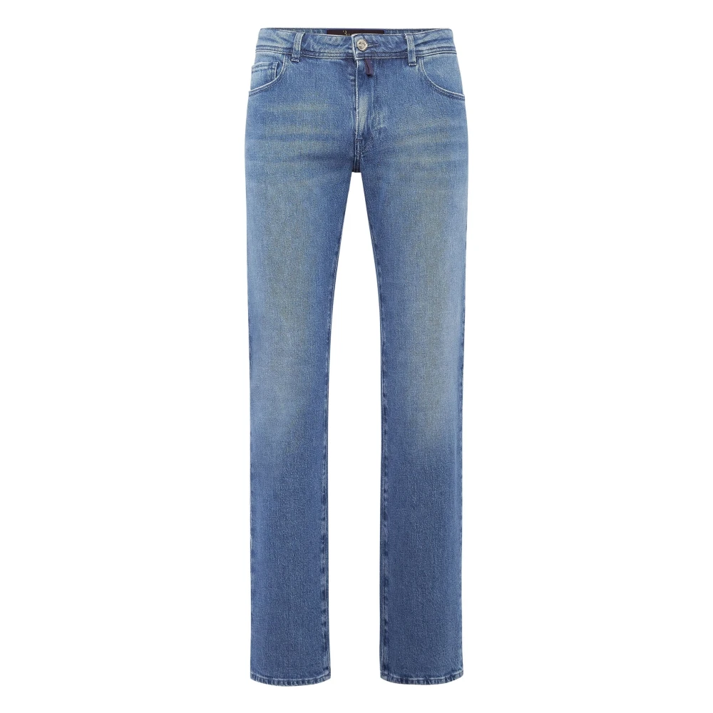 Billionaire Blauwe Denim Straight Jeans Regular Fit Blue Heren