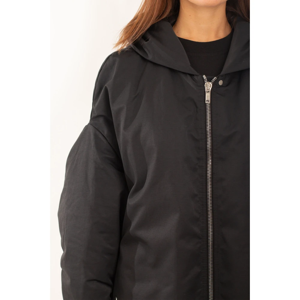 Rick Owens Hooded Peter Parka Black Dames