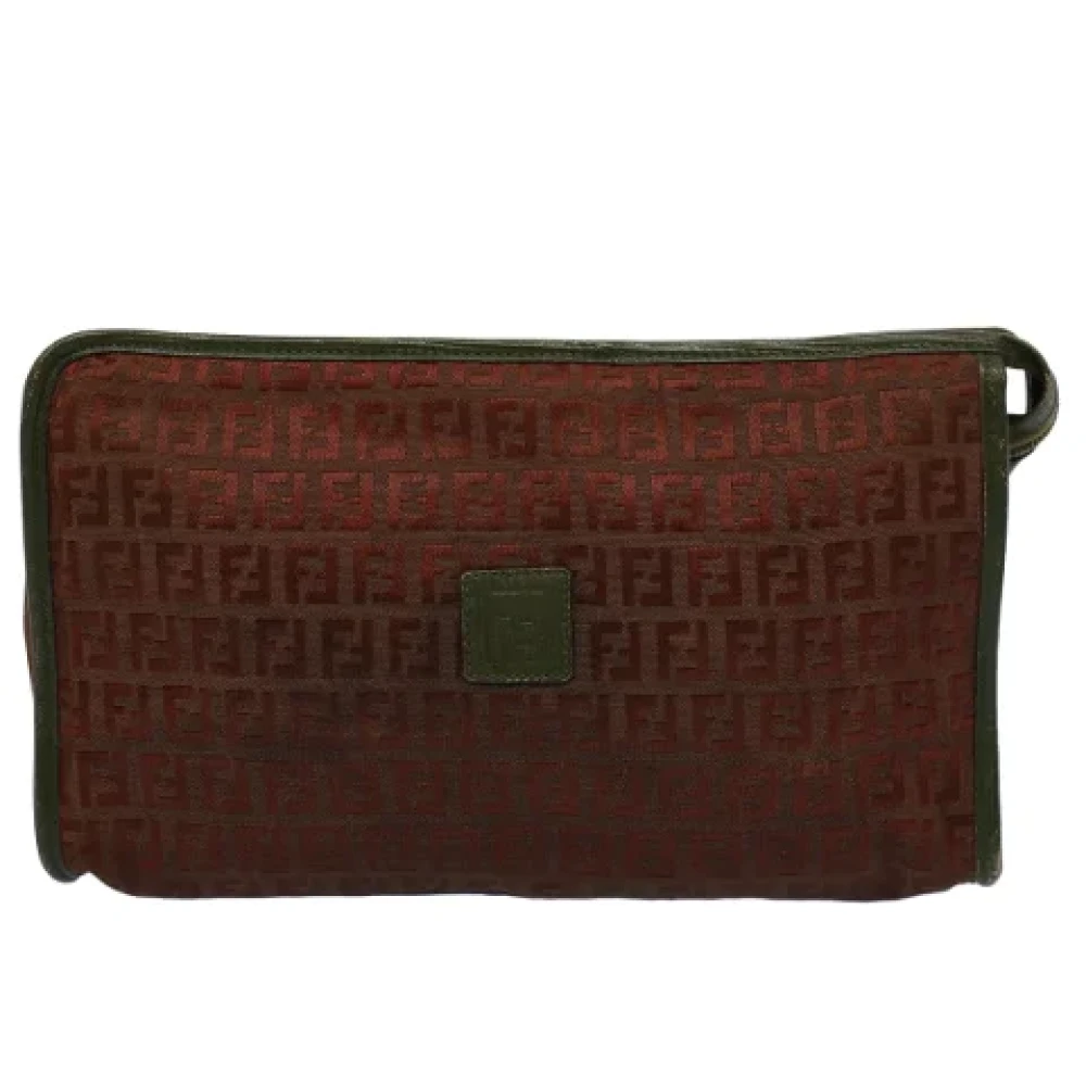Fendi Vintage Pre-owned Canvas clutches Brown Dames