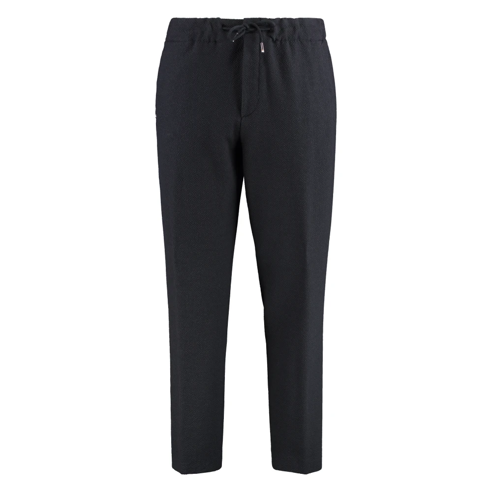 Hugo Men's Black Straight Trousers, M, Wool Blend Trousers With Back Pockets