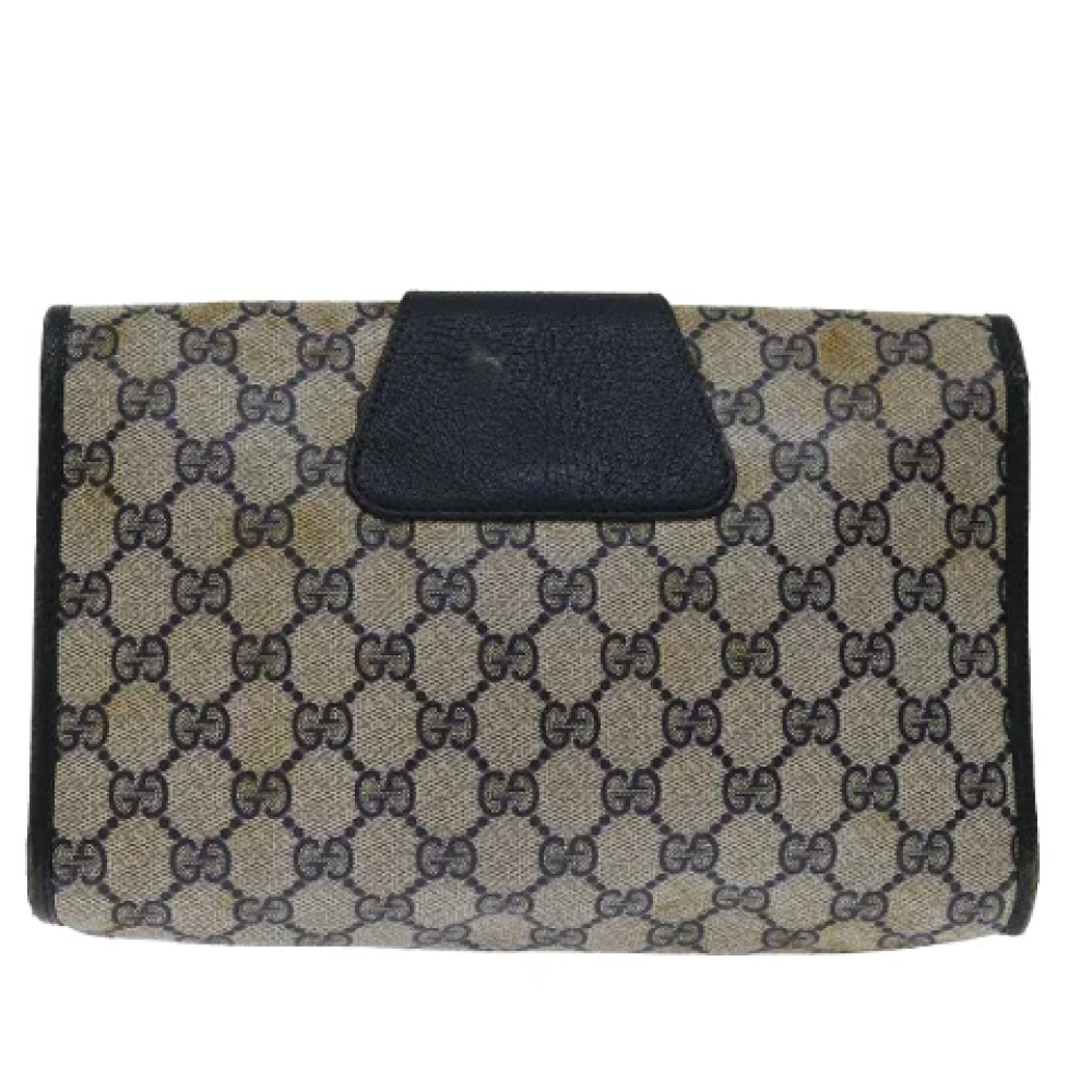 Gucci Vintage Pre-owned Leather clutches Blue Dames