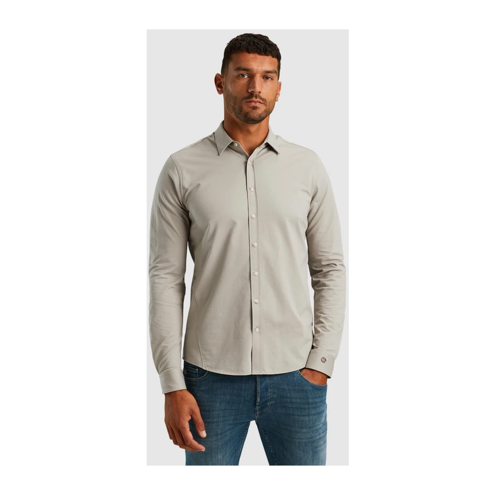 Cast Iron Twill Jersey 2 Tone Overhemd Gray Heren