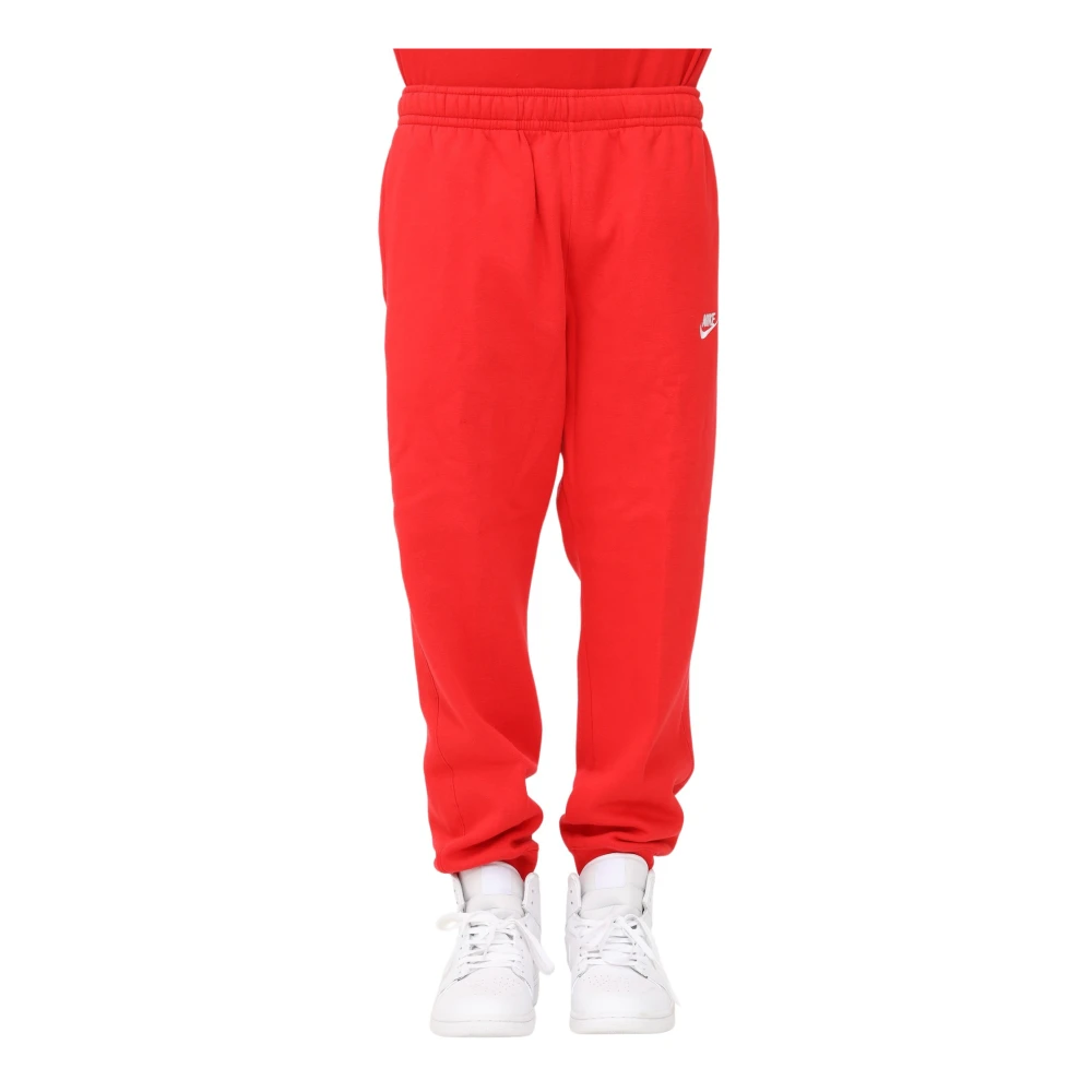 Nike Club Fleece Joggers voor Mannen Red Heren
