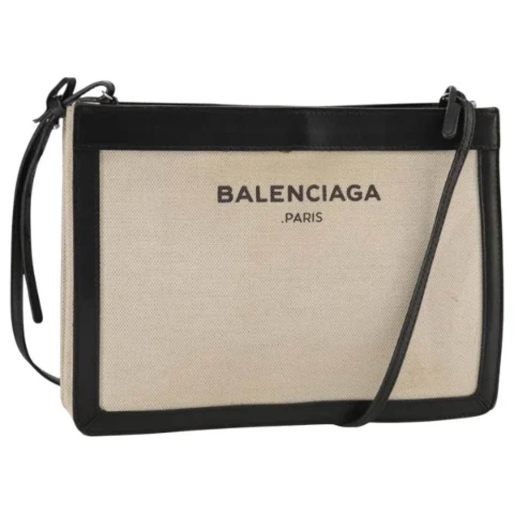 Balenciaga Vintage Pre-owned Canvas balenciaga-bags Beige Dames