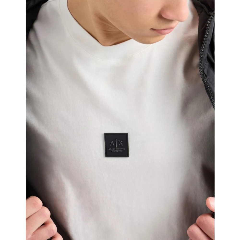 Armani Exchange T-shirt met Logoprint Korte Mouwen White Heren
