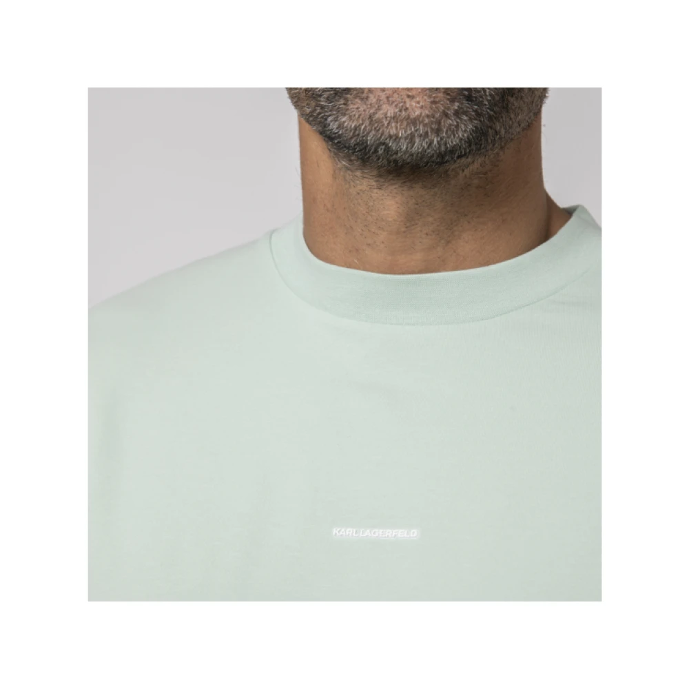 Karl Lagerfeld Groene Water Logo T-shirt Green Heren