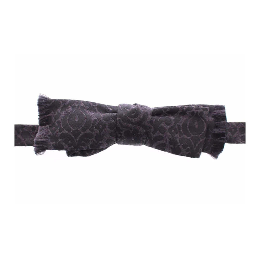 Dolce & Gabbana Men's Black Bowties, One Size, Paisley Bow Tie