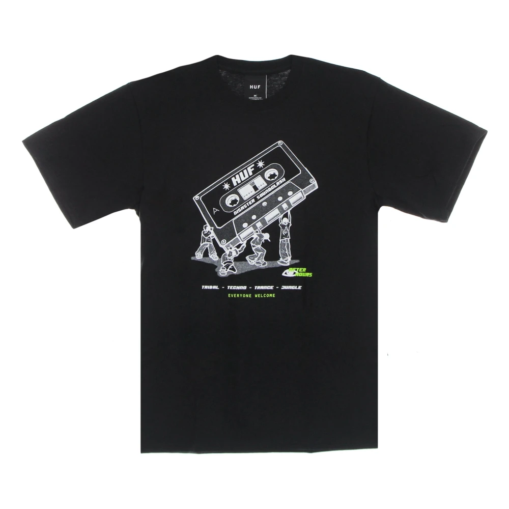 HUF Zwarte Soundclash Tee Heren T-shirt Black Heren