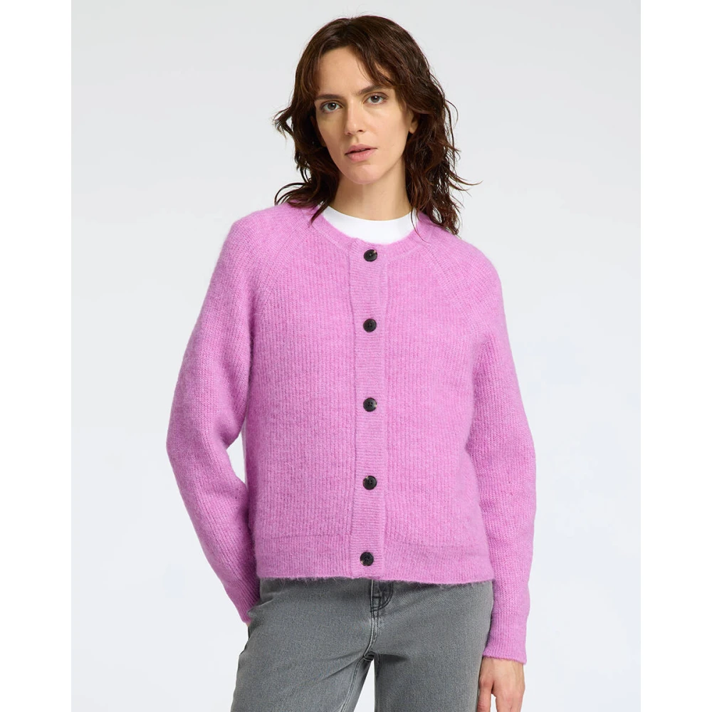 Selected Femme Gebreid kort vest Pink Dames