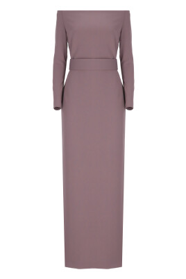 purple-dress-with-straight-neck