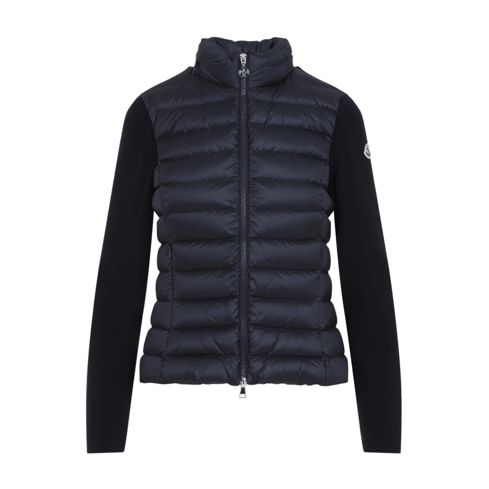 Moncler Navy Tricot Cardigan Blue, Dam