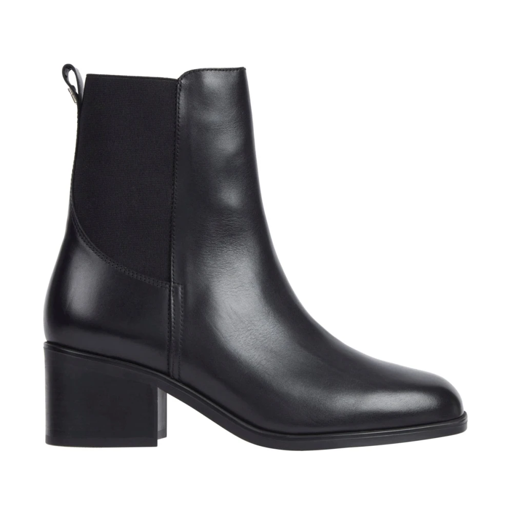 Tommy Hilfiger Women's Black Chelsea Thermo Ankle Boots - Heeled Boots - 8 Uk - Shoes