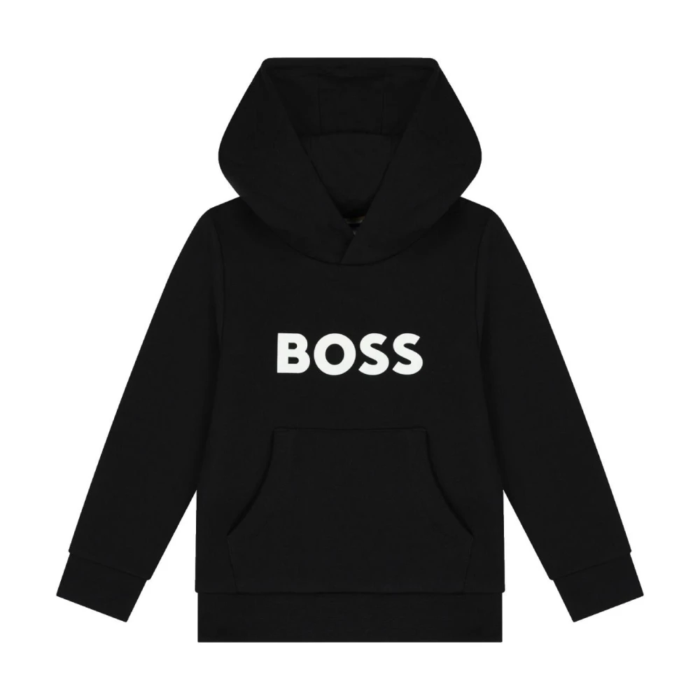 Hugo Boss Svart Sweatshirt för Barn Black, Pojke